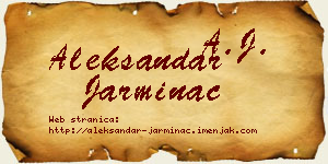 Aleksandar Jarminac vizit kartica